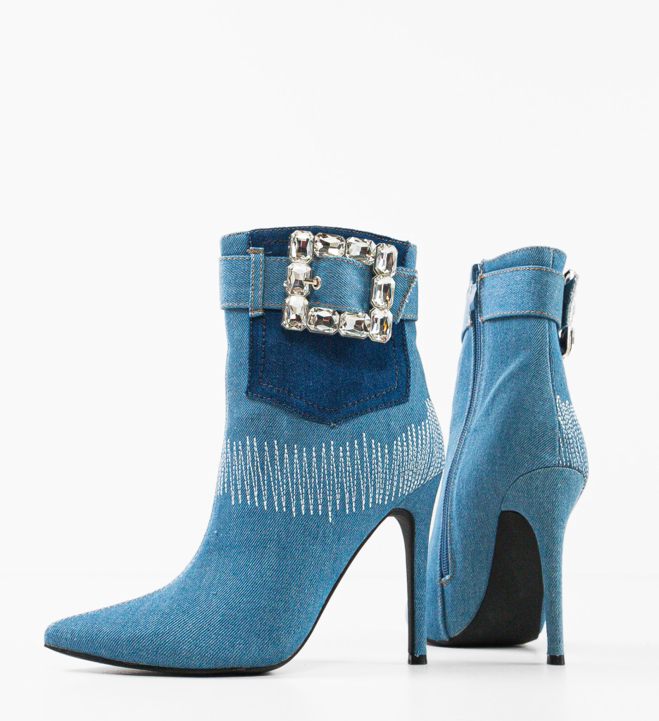 Botine Dama Santi Albastre - Eleganță și Stil - imagine 7