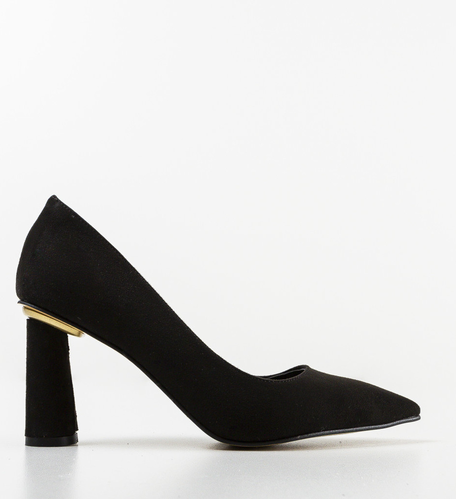 Pantofi Alogolo Negri cu Toc - Eleganță Asigurată - imagine 4