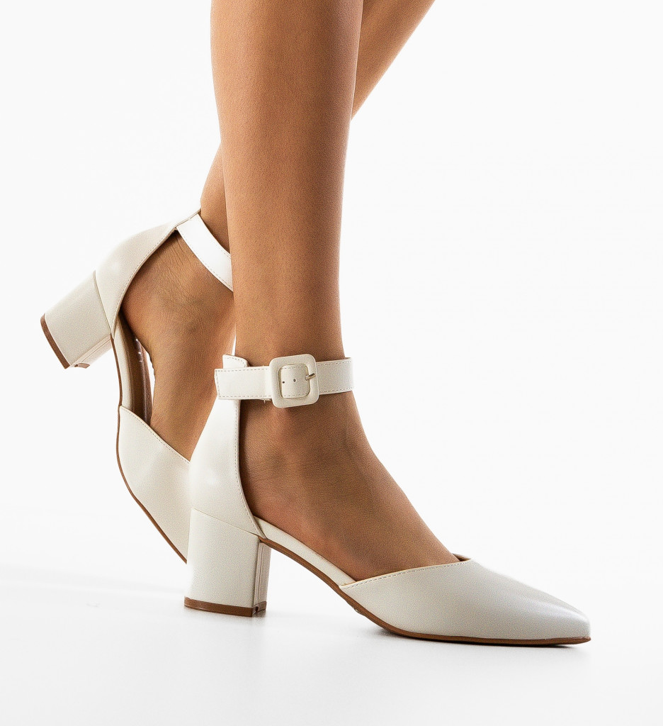 Pantofi Anerose Albi, Eleganță la Fiecare Pas