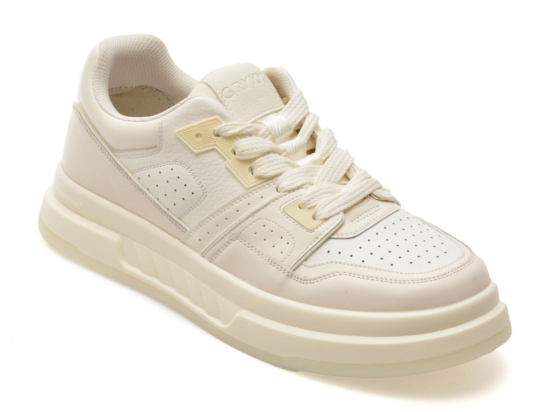 Pantofi sport GRYXX albi din piele naturală