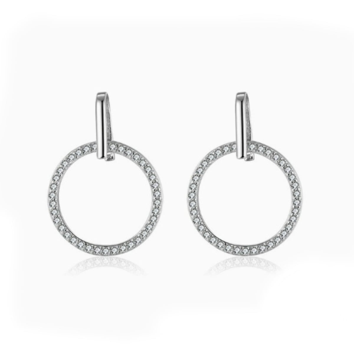 Cercei Argint Delis Placati cu Rodiu | Model Elegant