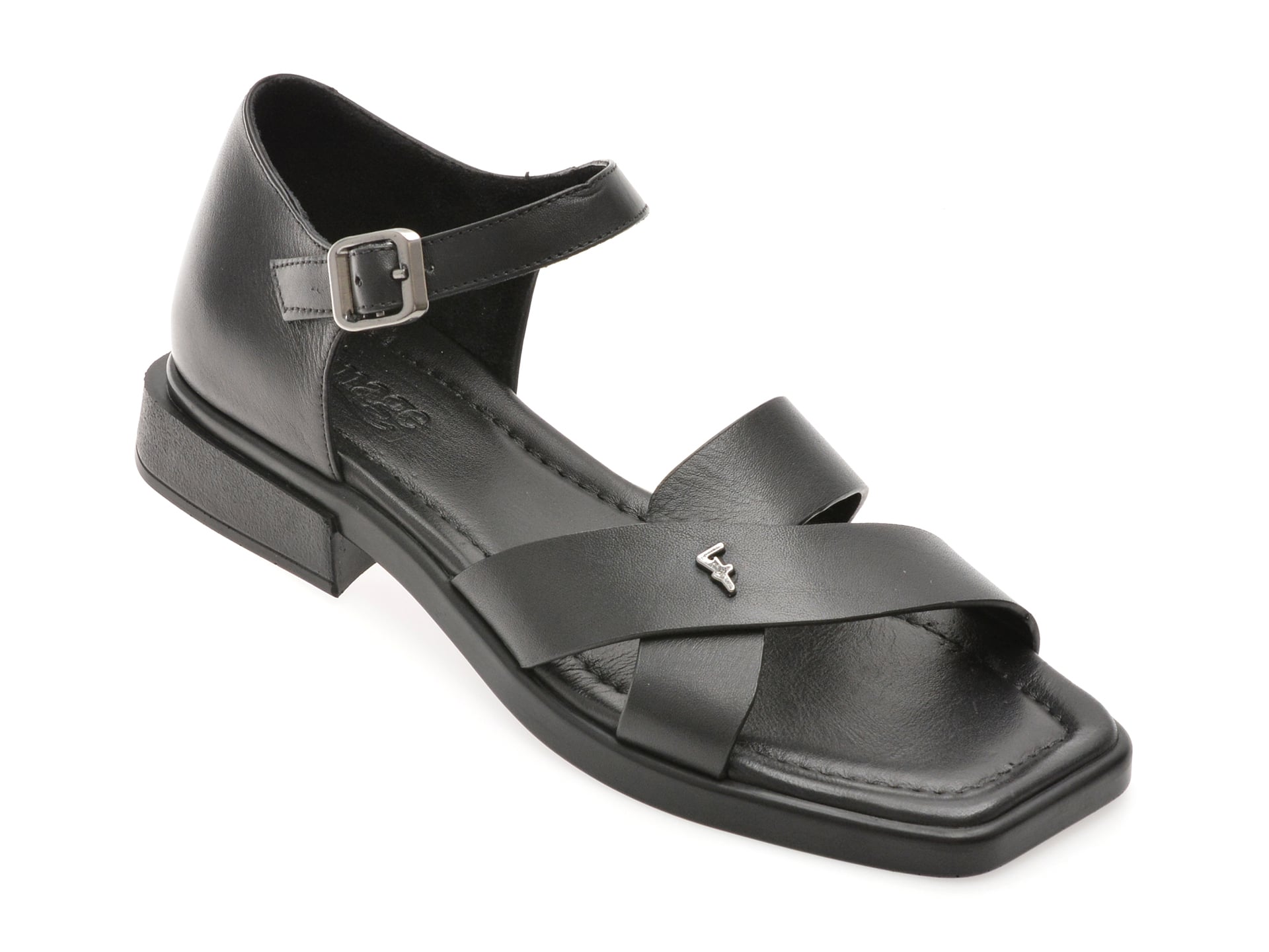 Sandale IMAGE negre din piele - Eleganță și confort