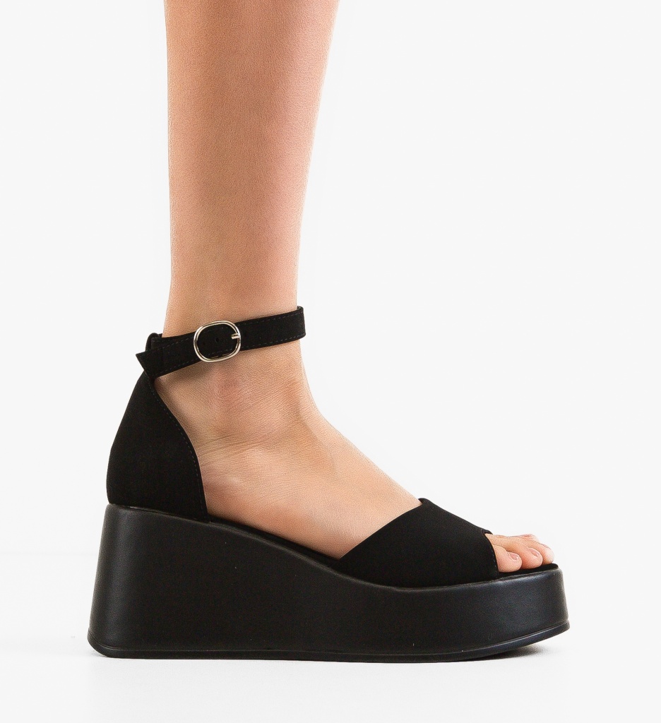 Platforme Dama Vaska Negre - Confort & Stil - imagine 6