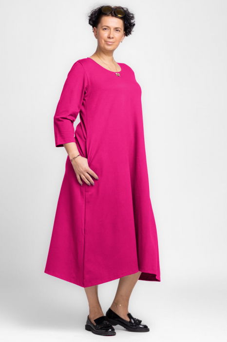 Rochie A-Line Fucsia Pierino - Stil și Confort