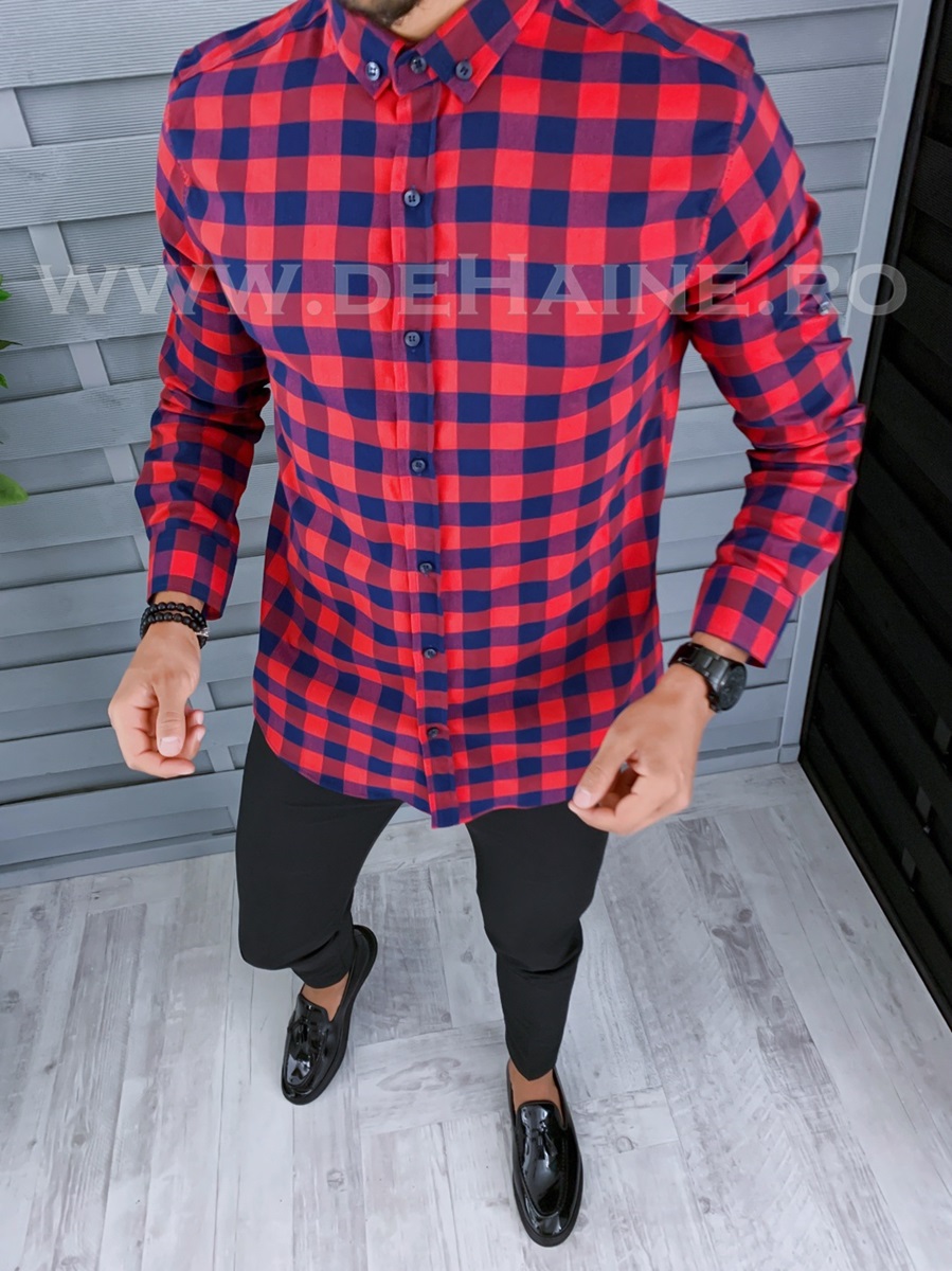 Camașă Bărbați Carouri Slim Fit | Elegantă