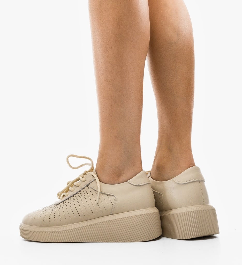 Pantofi Casual Lehe Bej – Confort și Stil