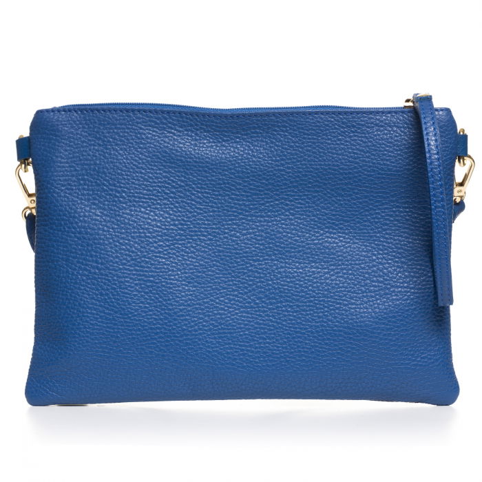 Geanta Crossbody Piele Naturală Shopika - Albastră
