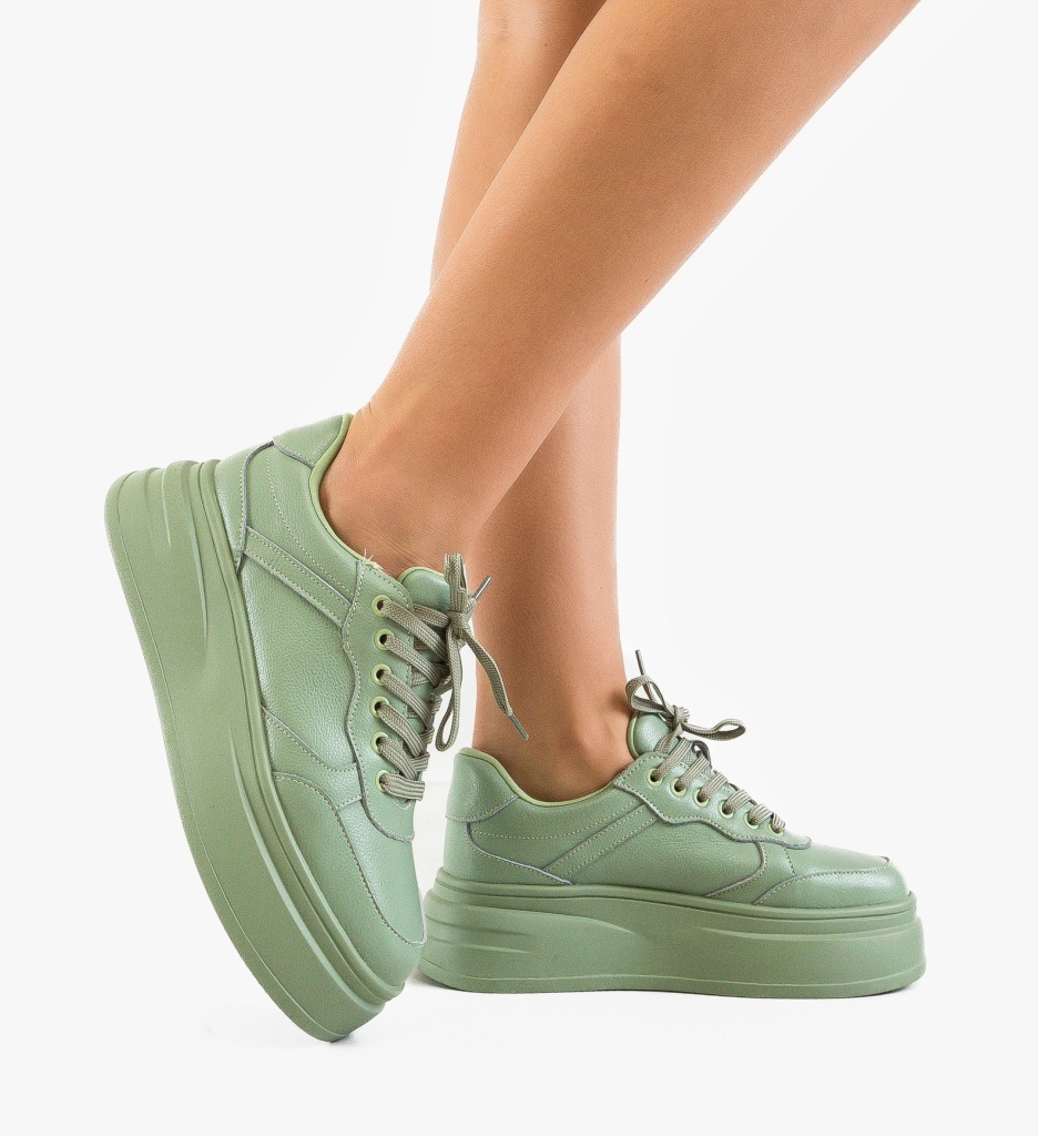 Sneakers Dama Momda Verzi - Confort și Stil Sport - imagine 5