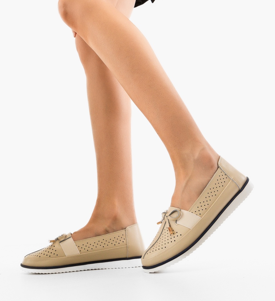 Pantofi Casual Dama Niko Bej - Confort Stil
