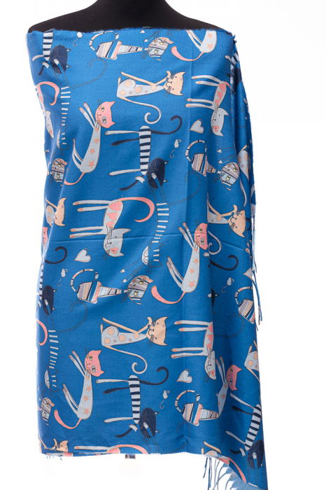 Esarfă Shopika Cășmir Pisicute | Design Original - imagine 1