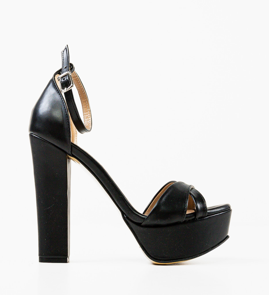 Sandale cu toc Rasm Negre - Eleganță și Stil - imagine 5