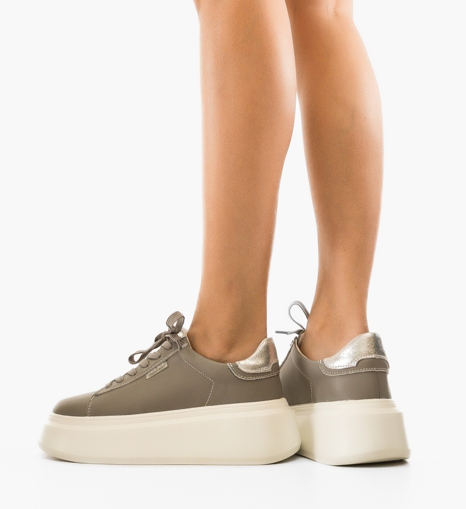 Sneakers Dama Byva Gri - Confort Urban - imagine 4