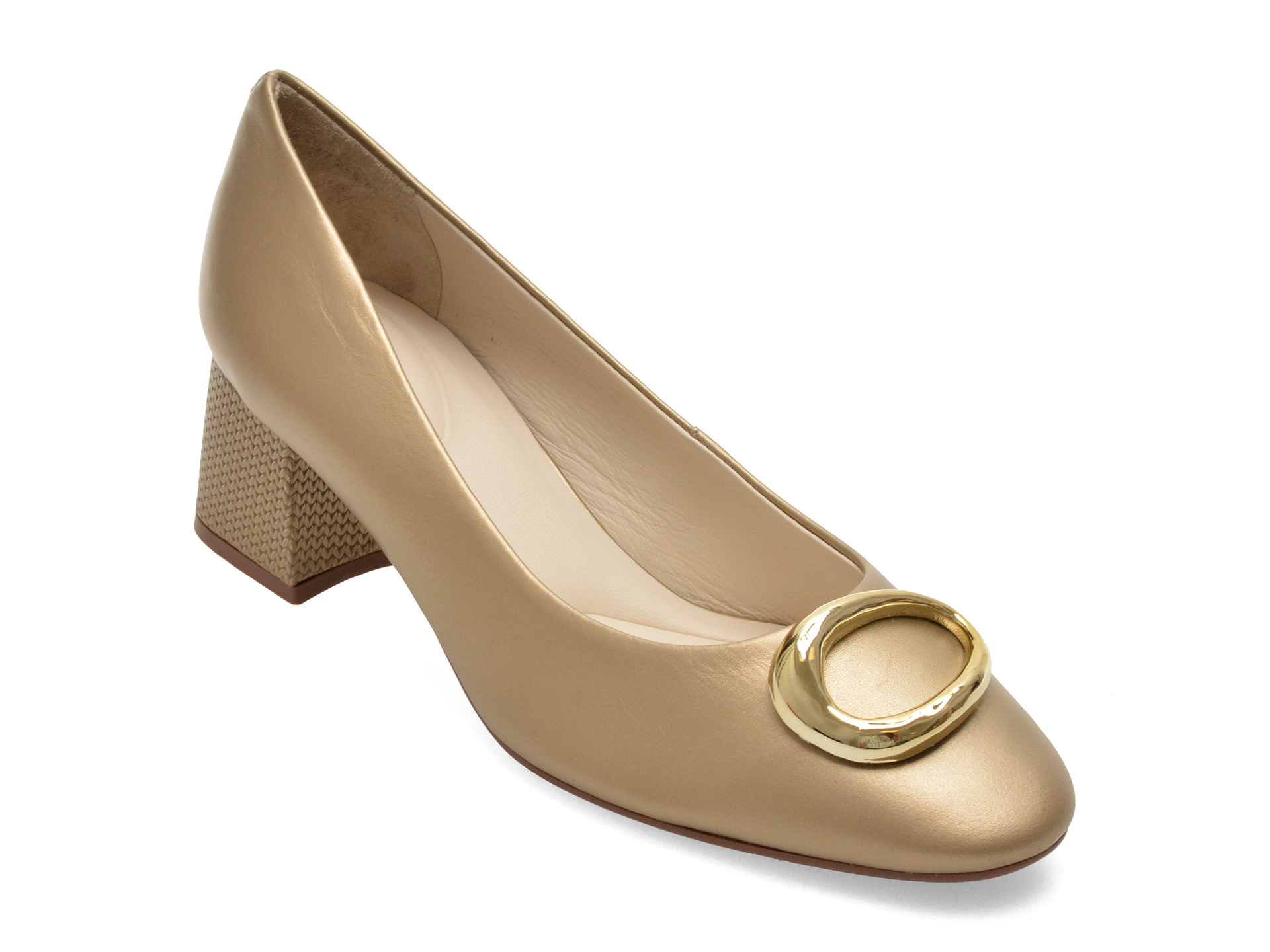 Pantofi Flavia Passini Aurii Piele Naturală Eleganți