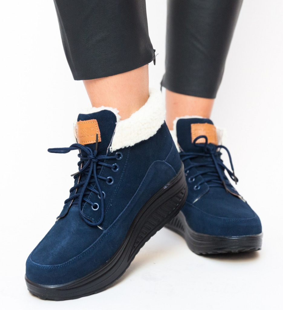 Pantofi Casual Blind Bleumarin - Confort Stilat - imagine 3