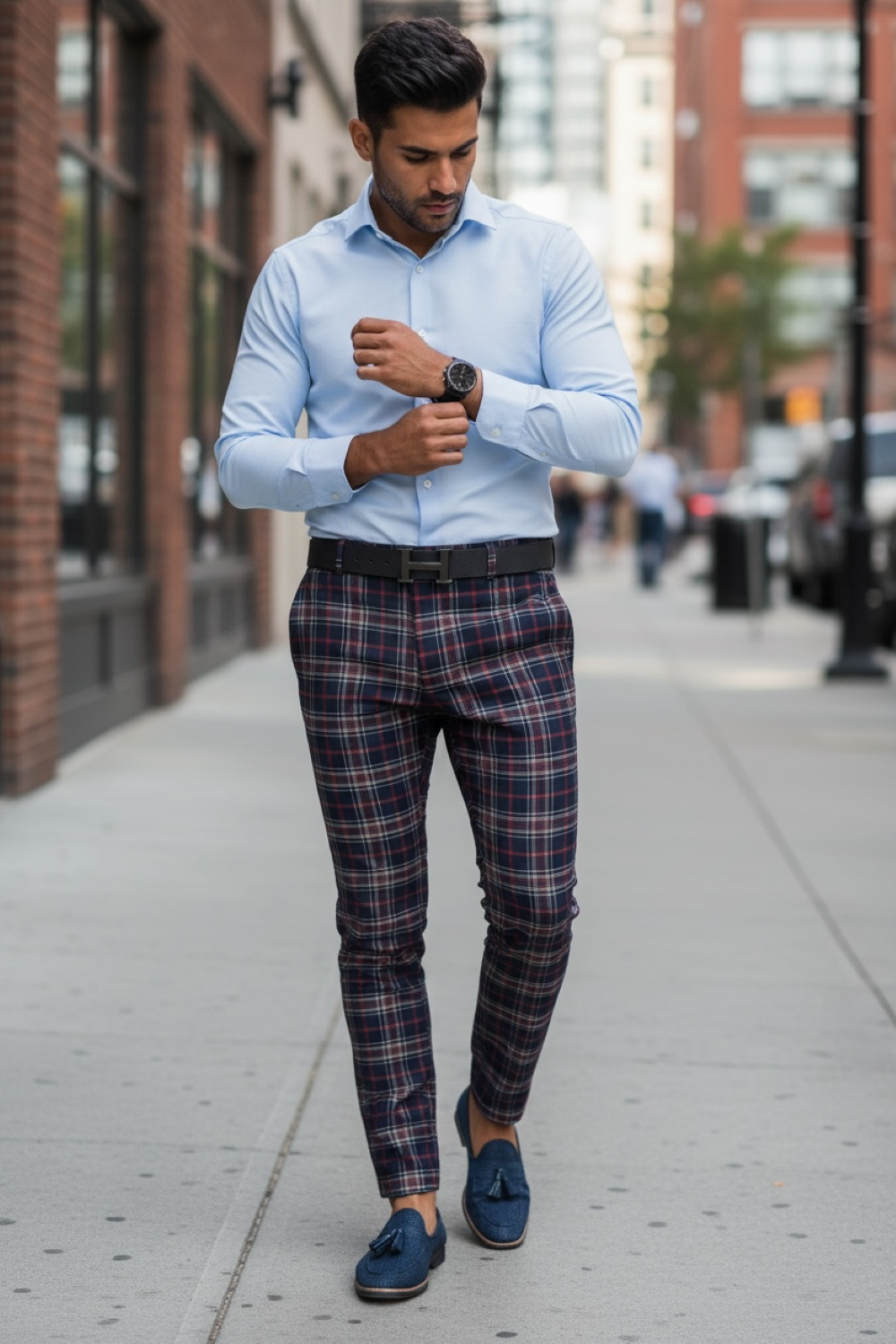 Pantaloni Eleganti Barbati Carouri Regular Fit - imagine 2