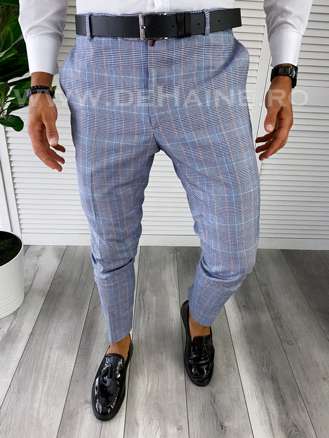 Pantaloni Barbati Eleganti Conici Office