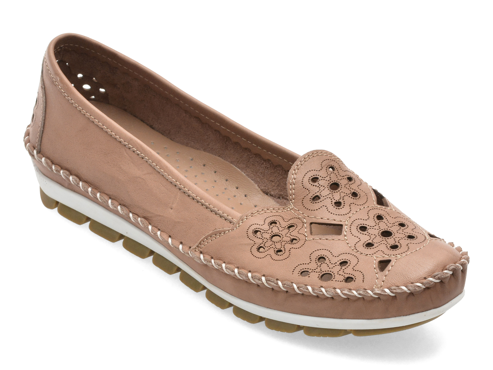 Balerini FLAVIA PASSINI bej, Piele naturală, Confort
