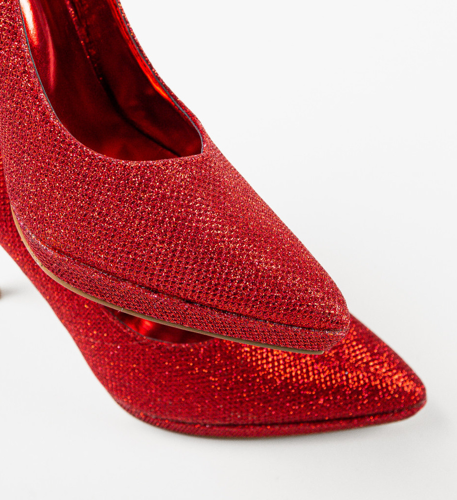 Pantofi Burton Rosii Eleganți cu Toc - Stil Refined - imagine 6