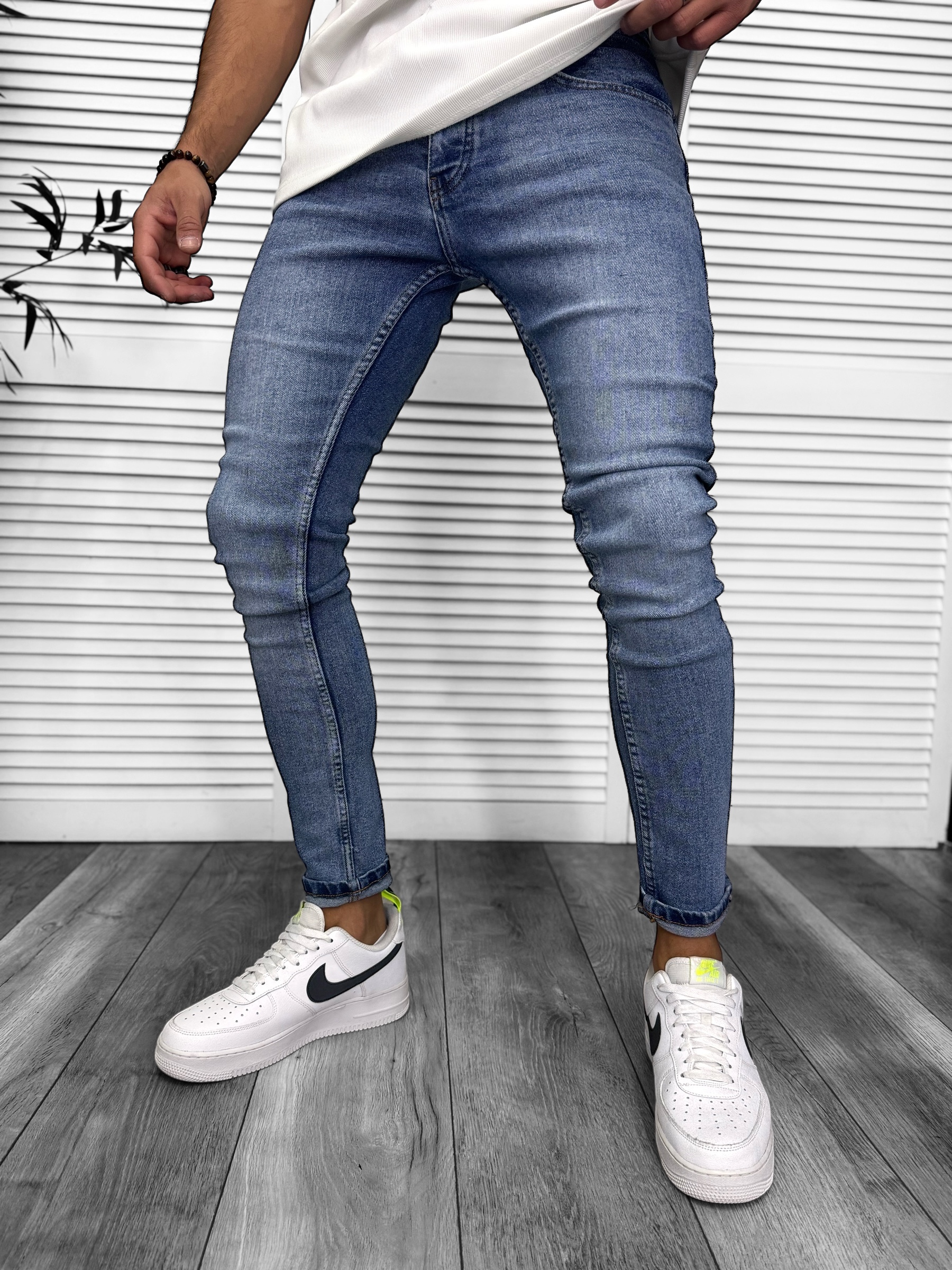 Blugi Barbati Conici Slim Fit Moderni