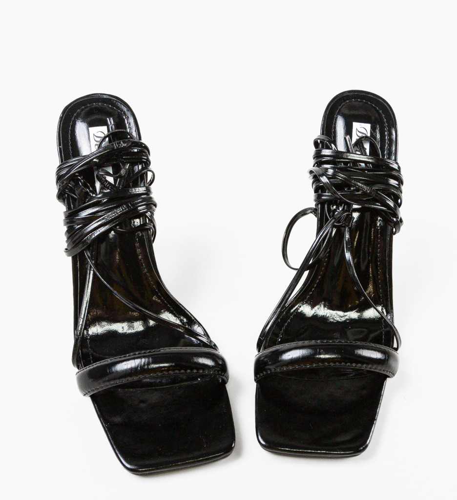 Sandale Abbondio Negre cu Toc Elegante - imagine 8