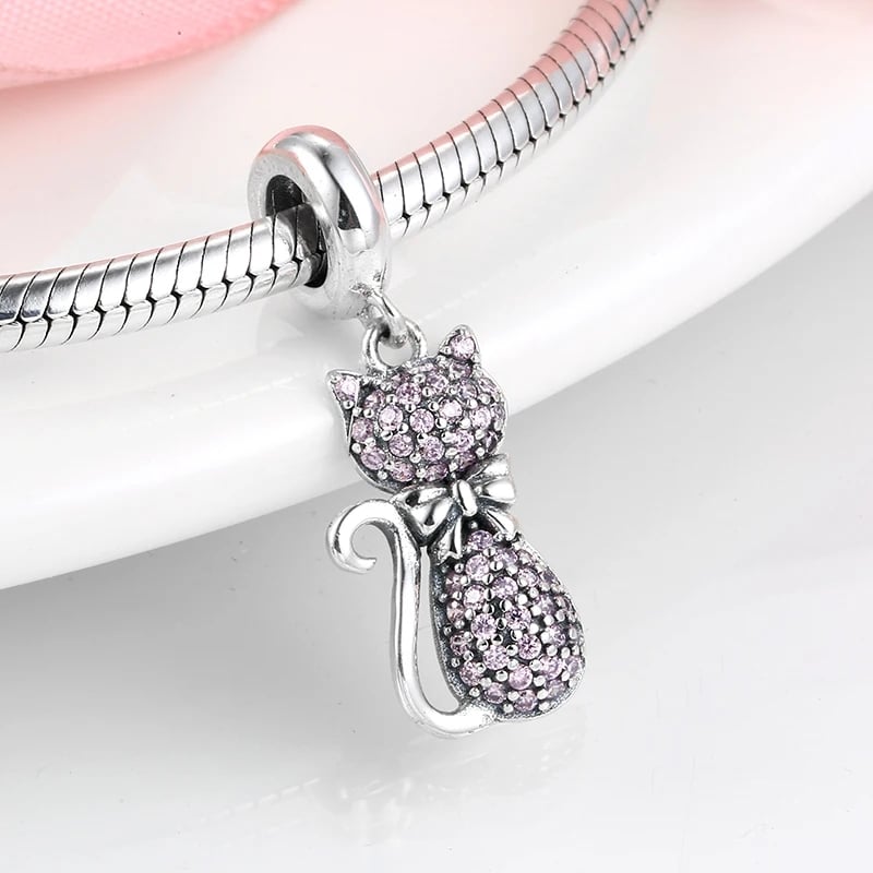 Charm Pisica Argint 925 Delis - Eleganță Pură - imagine 2