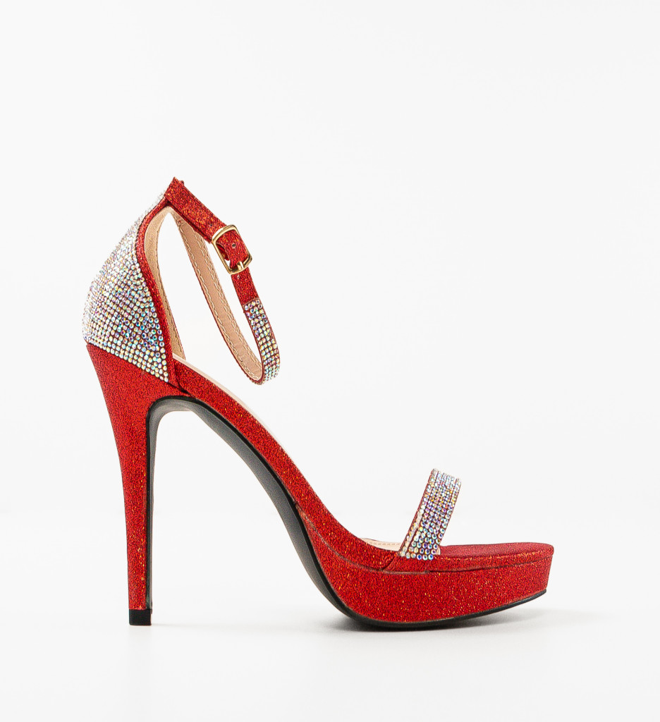 Sandale cu toc rosii Zaurbe - Eleganta la fiecare pas - imagine 5