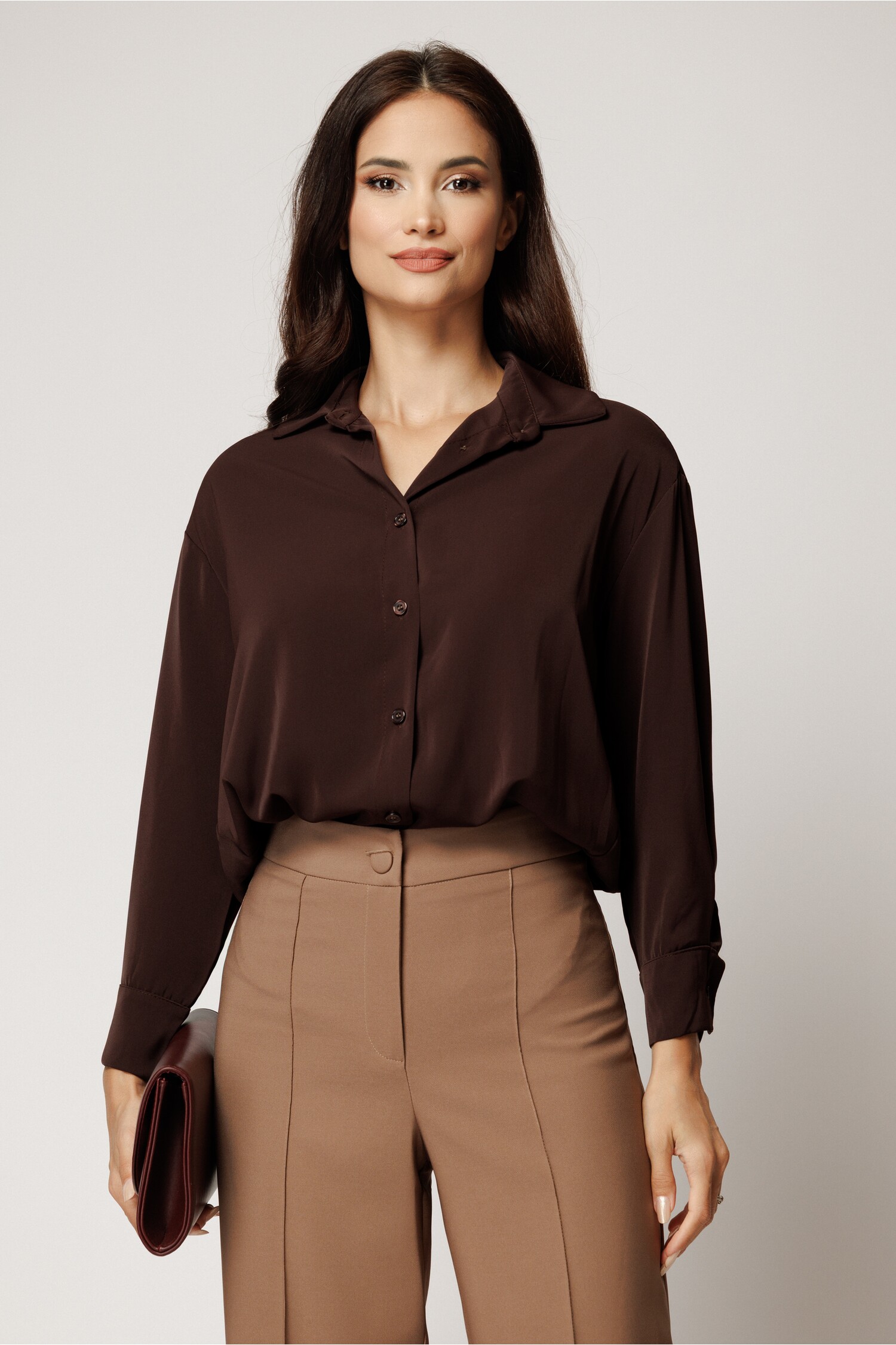 Camașă Maro din Voal Satinat | Eleganță Clasică