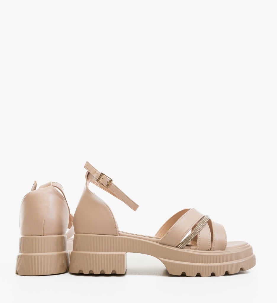 Sandale Dama Leo Bej Elegante - imagine 4