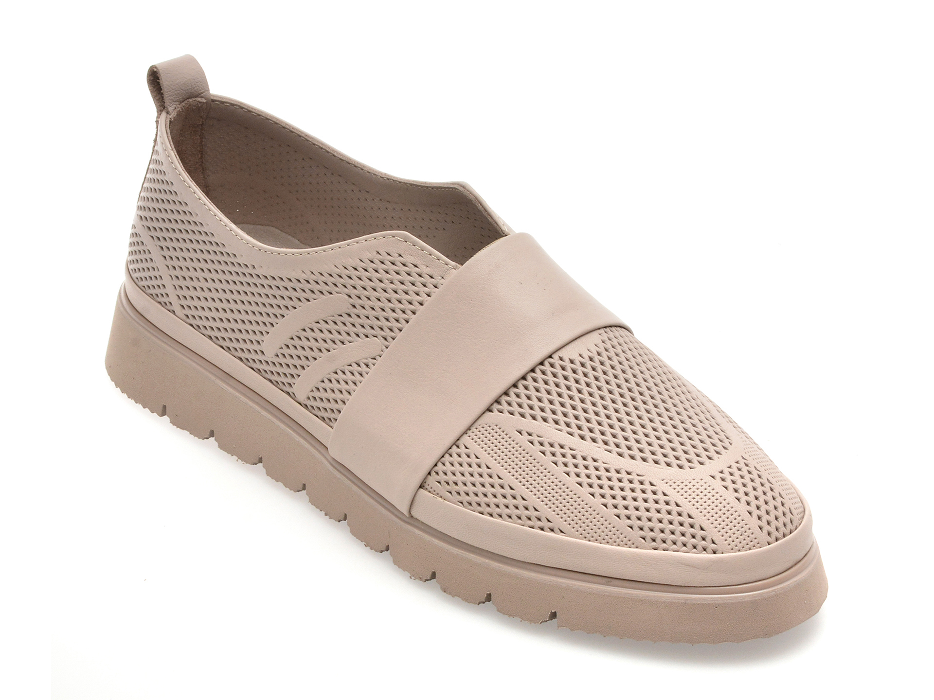 Pantofi Image Gri Piele Naturală Eleganți