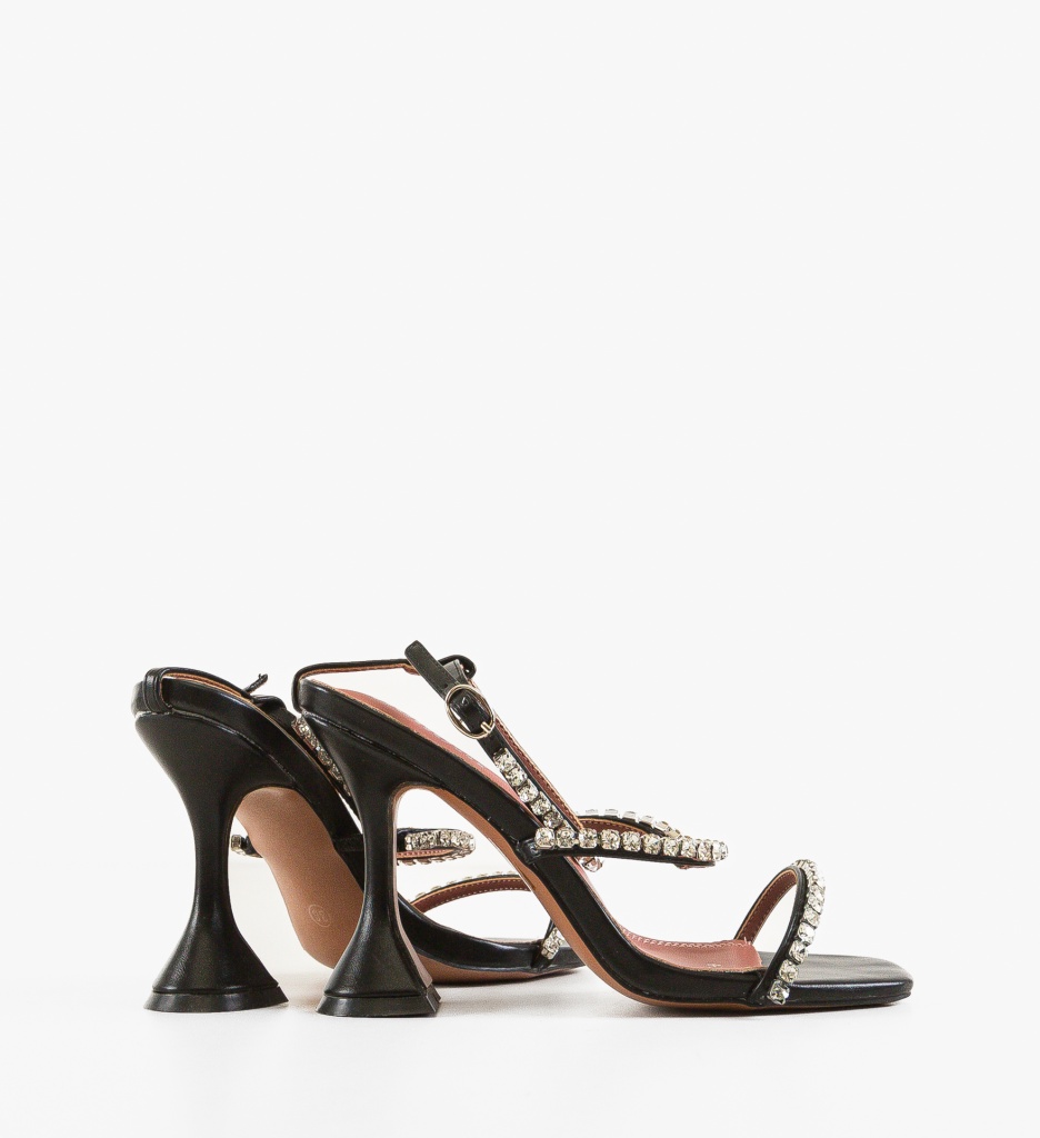 Sandale cu toc Padro Negre | Eleganță și Stil - imagine 5