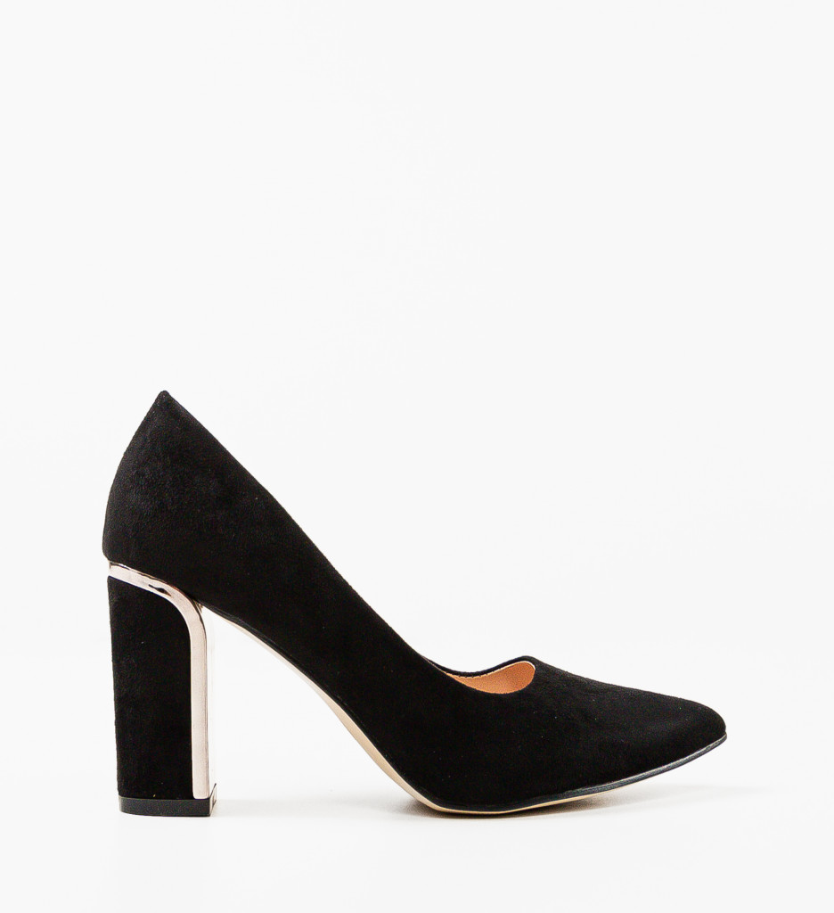 Pantofi Ayers Negri Eleganți cu Toc - imagine 5