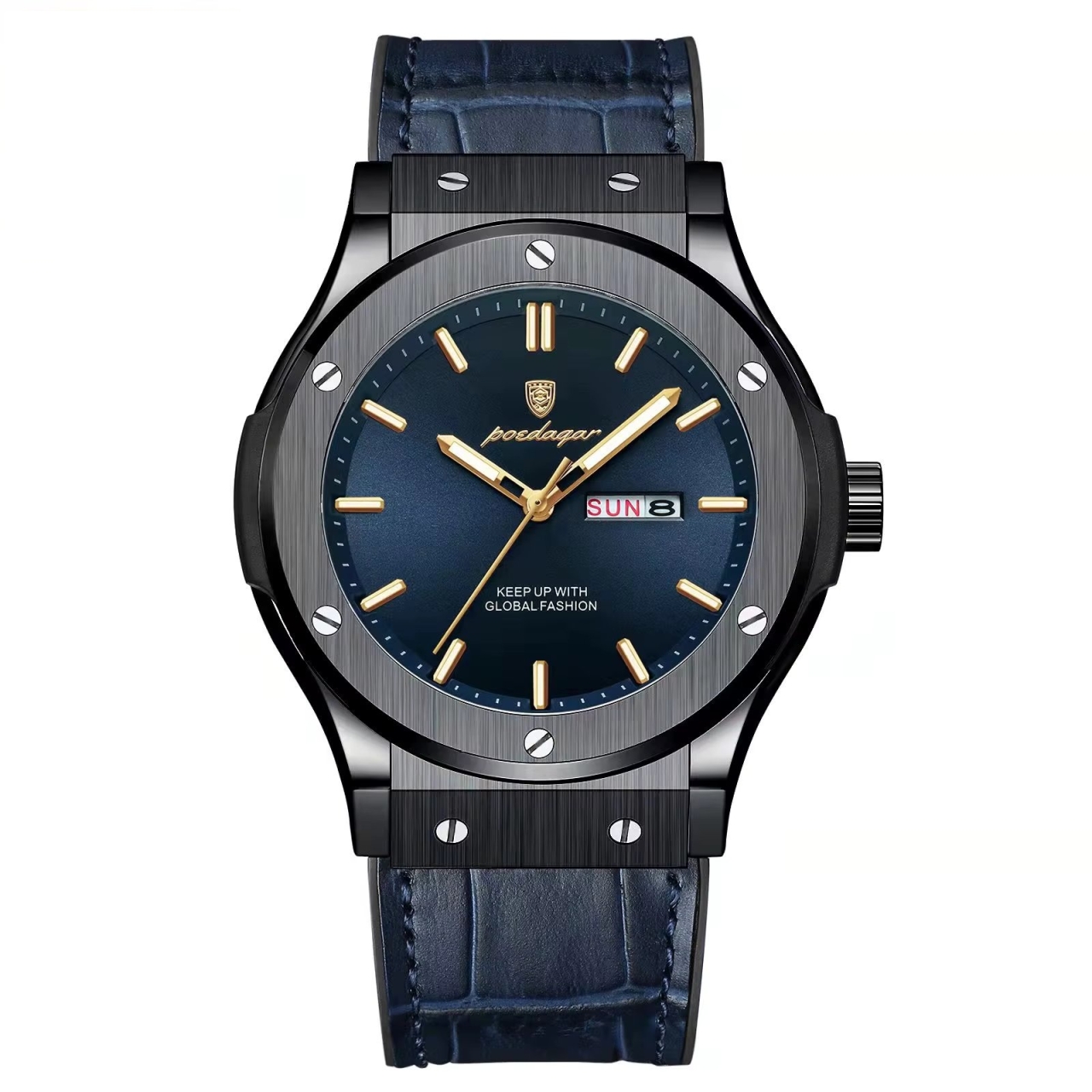Ceas Barbatesc Poedagar CS1806 Piele Albastru