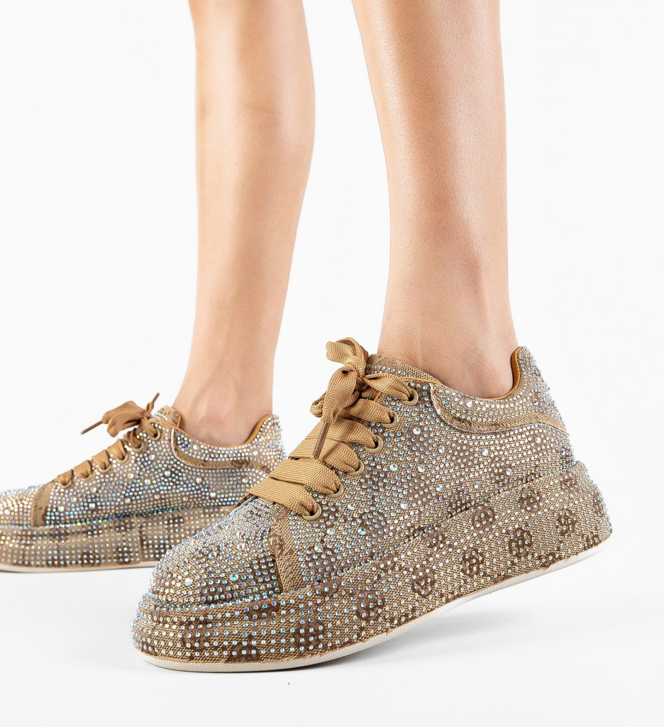 Pantofi Casual Dama Urssy Bej | Confort și Stil - imagine 4