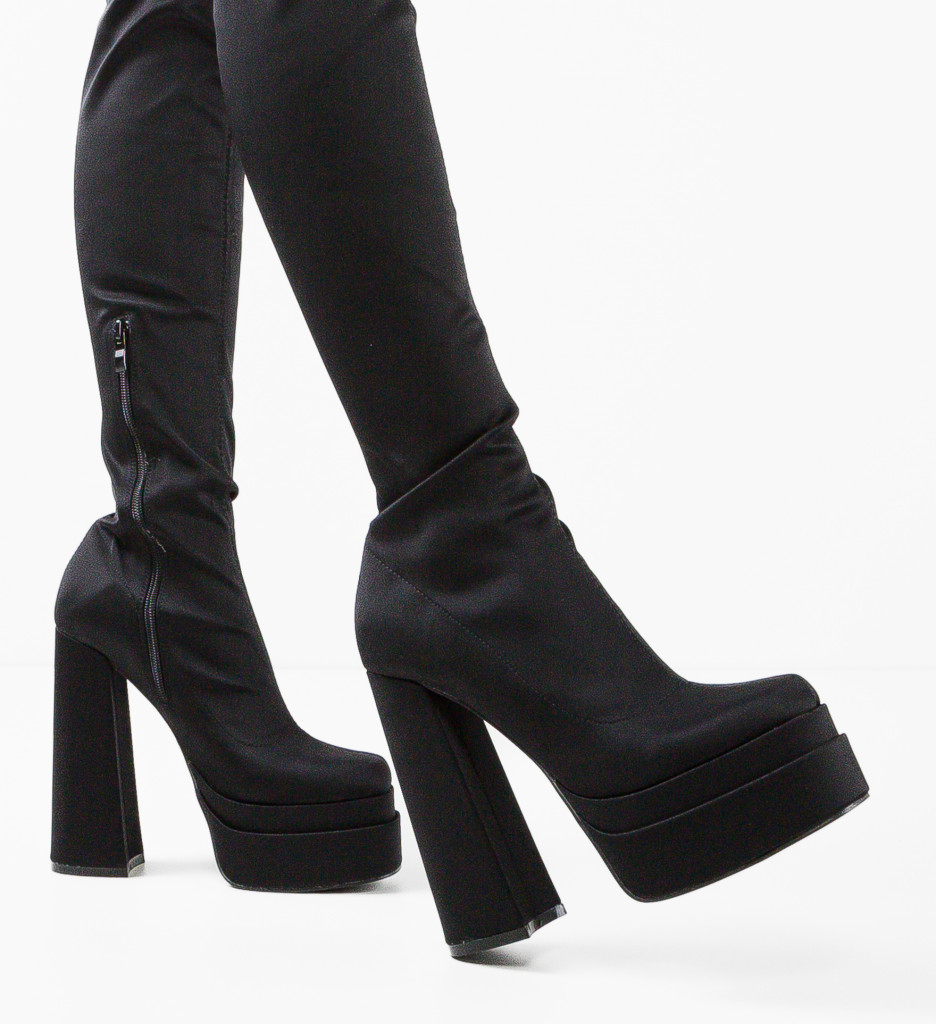 Cizme Dama Negre Uberba - Eleganta & Confort - imagine 3