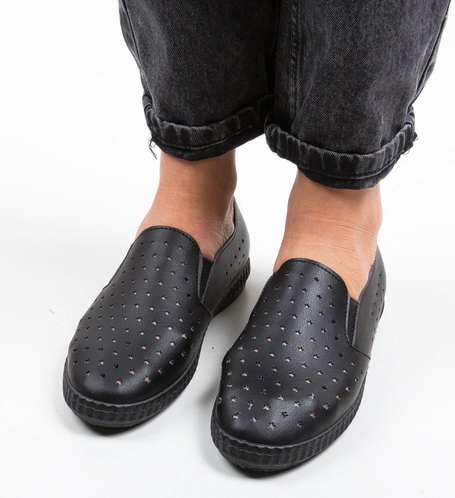 Espadrile Stelars Negre | Confort și Stil Casual - imagine 2