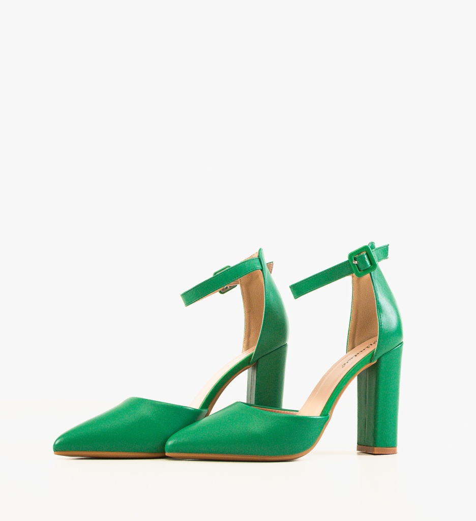 Pantofi dama Anjali Verzi cu Toc Eleganți - imagine 4
