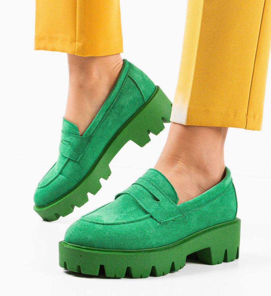 Pantofi Casual Gyna Verzi - Confort și Stil - imagine 2