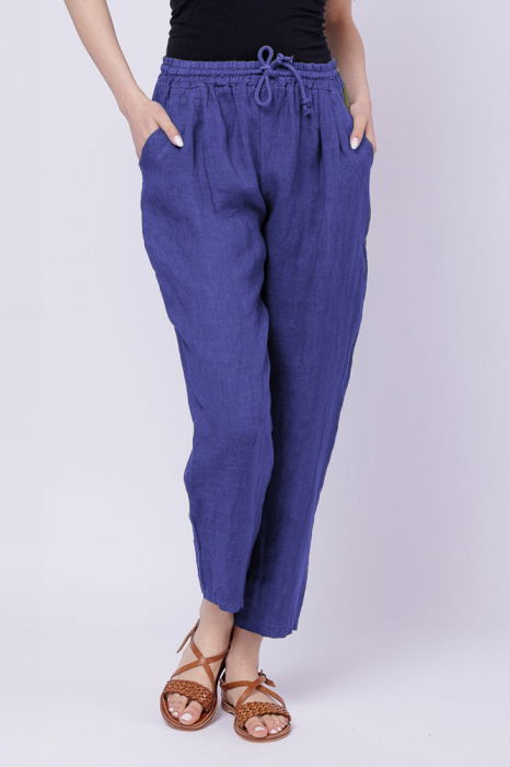 Pantaloni In Shopika cu Siret - Albastru