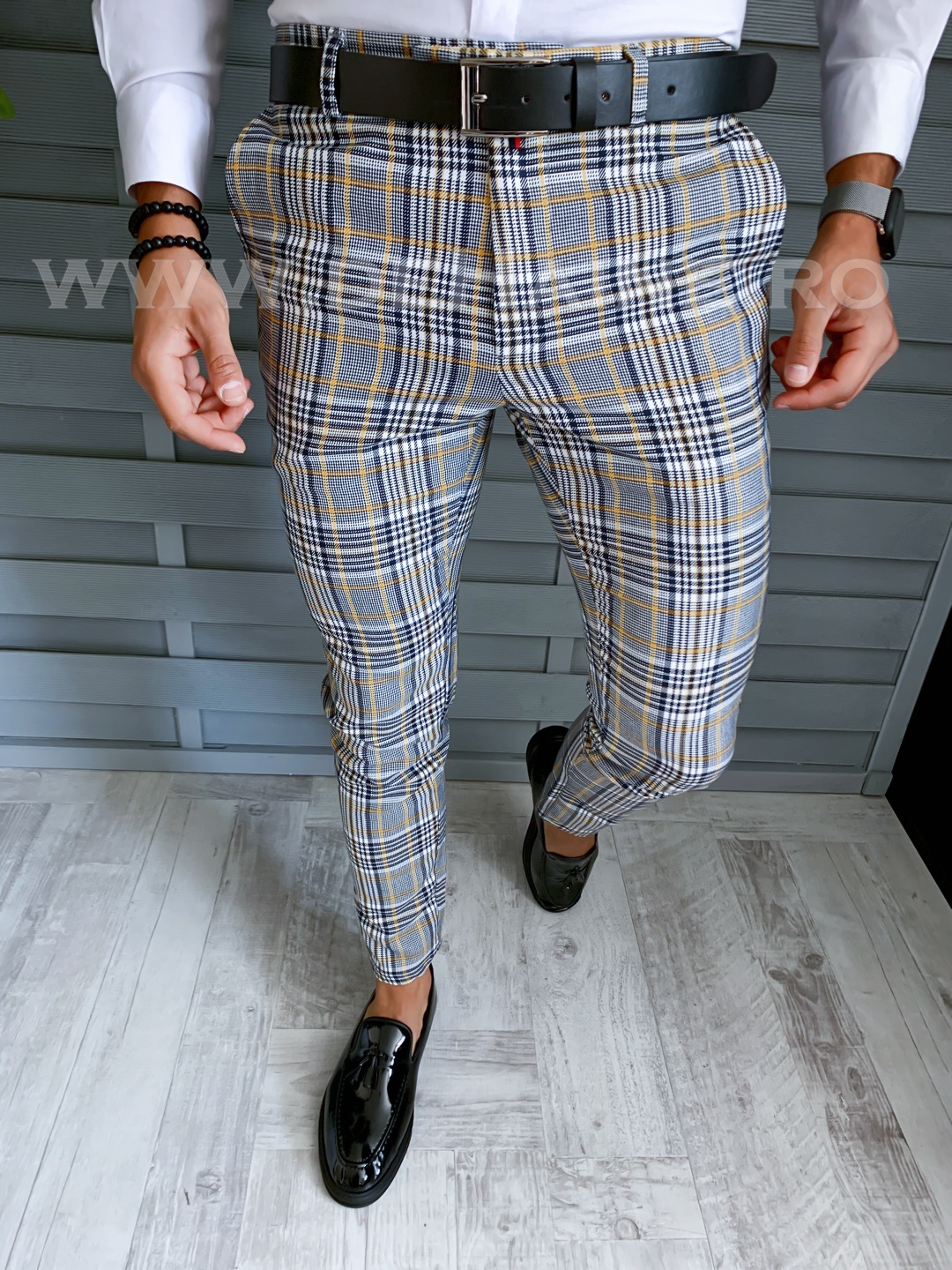 Pantaloni Eleganți în Carouri pentru Bărbați | Stil Office