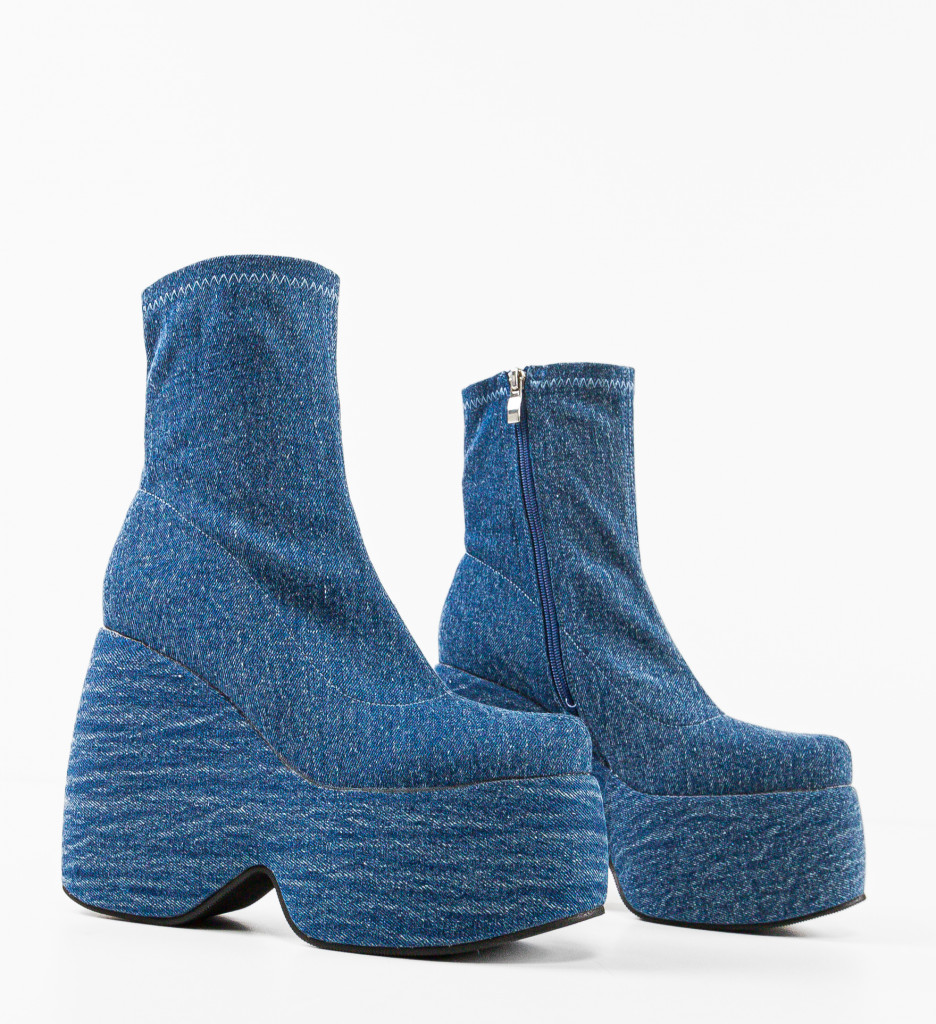 Botine Dama Stelar Albastre - Eleganță și Stil - imagine 8