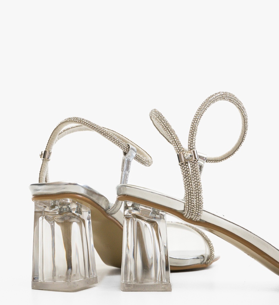 Sandale Dama Oneo Argintii Elegante - imagine 5