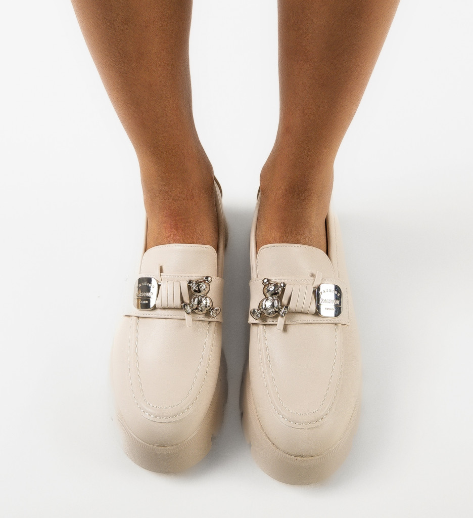 Pantofi Ashweather Casual Confort Bej - imagine 5