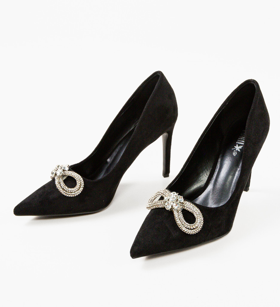 Pantofi cu Toc Chalk Negri - Eleganță și Stil - imagine 6