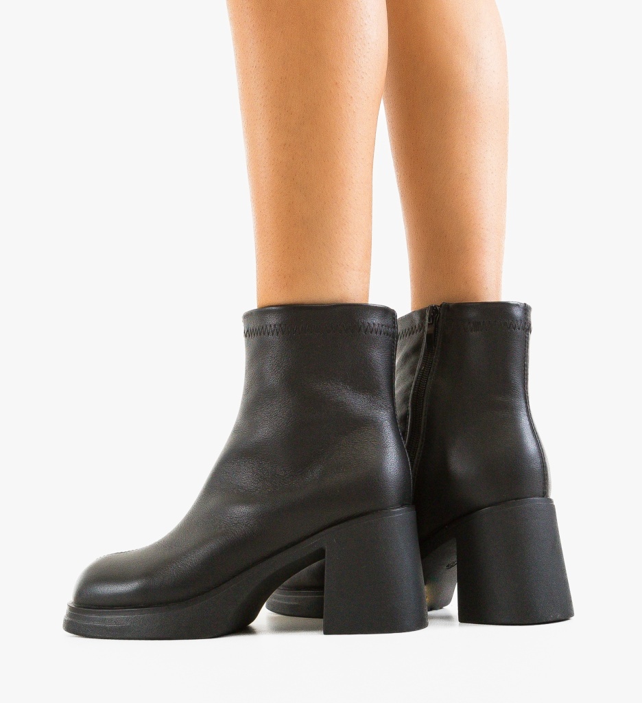 Botine Dama Tafta Negre - Eleganță și Stil
