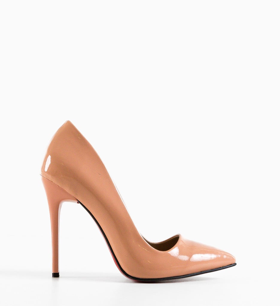 Pantofi Dama Dalakaj Roz cu Toc Elegant - imagine 4
