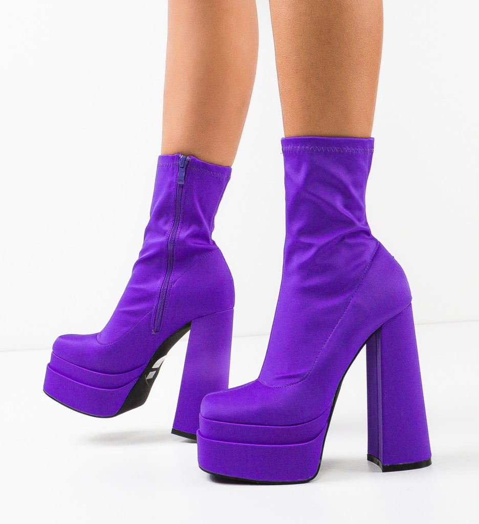 Botine Dama Mov | Stil și Eleganță - imagine 5