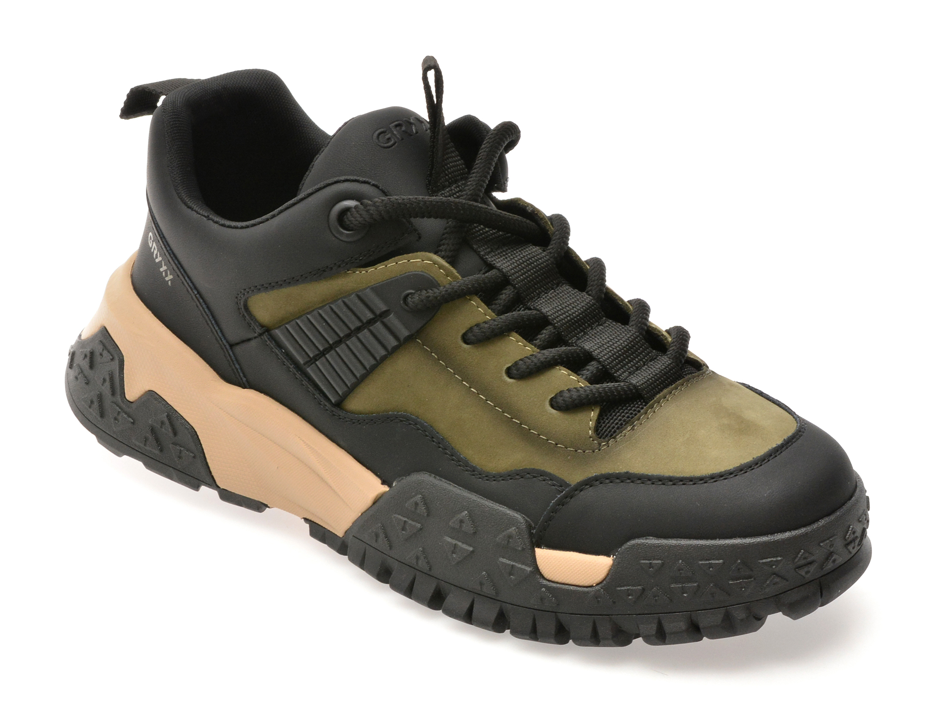 Pantofi Sport Bărbați Gryxx Kaki Piele Naturala