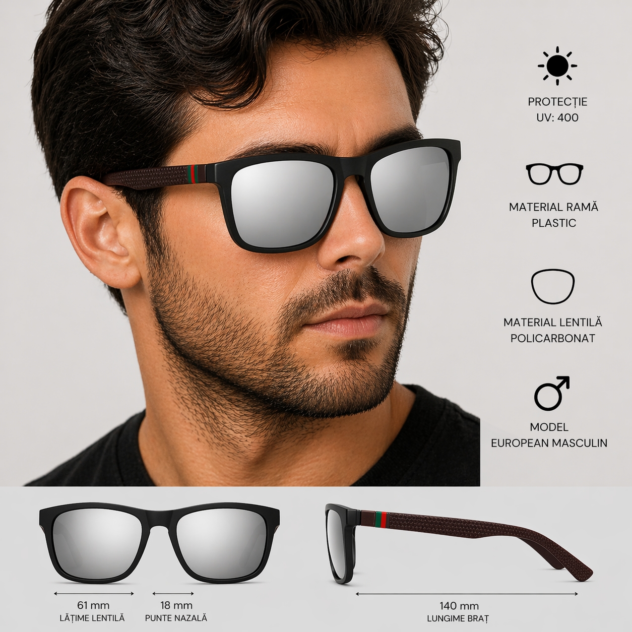 Ochelari Picadili SG013 - Protecție UV 400 - imagine 4