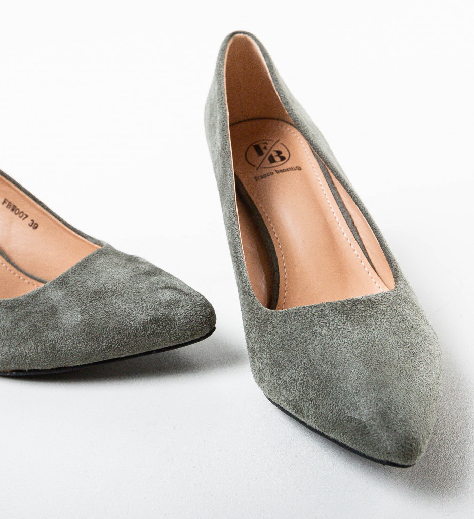 Pantofi Birro Verzi cu Toc Eleganți - imagine 5