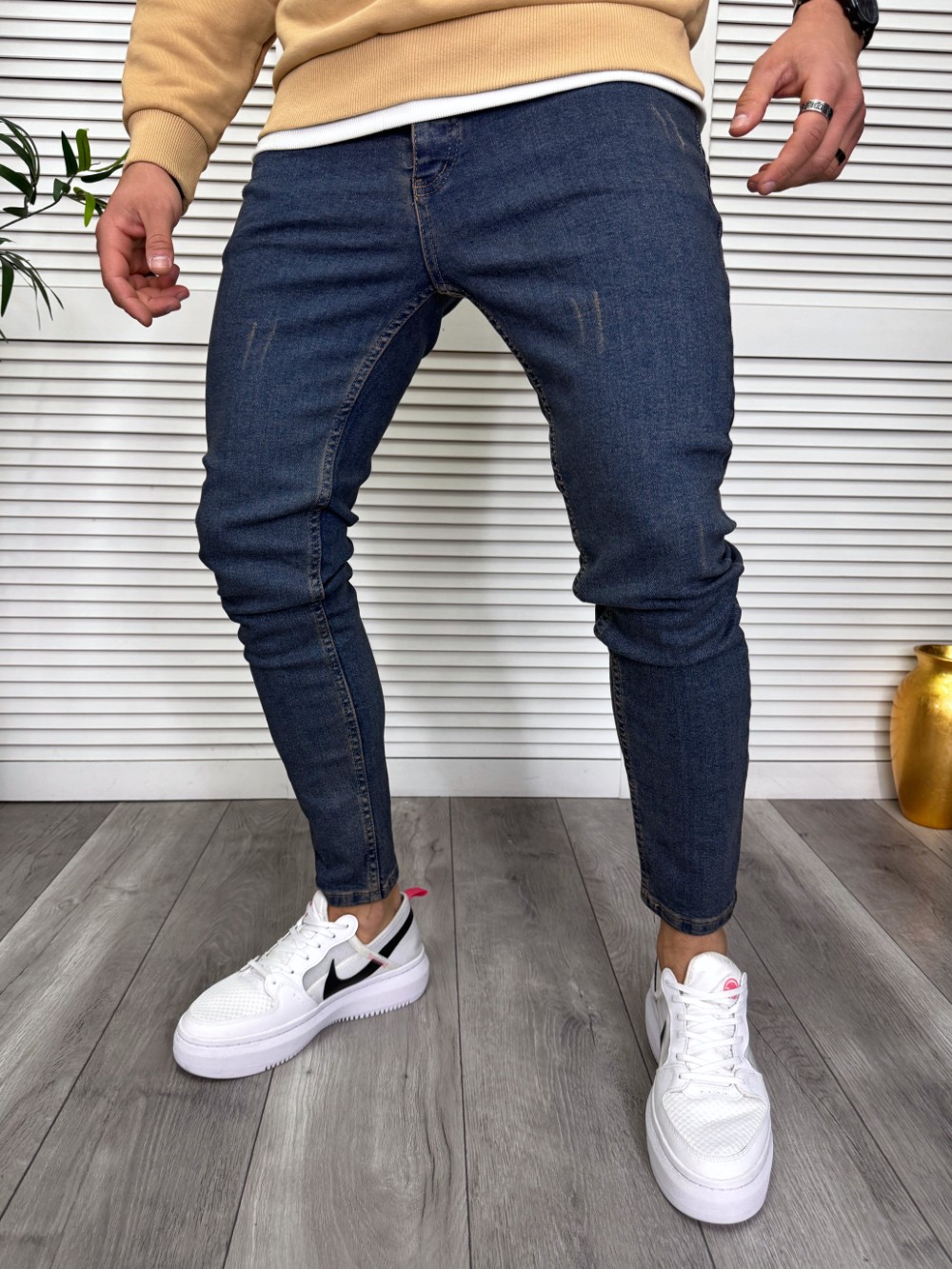 Blugi Barbati Conici Tapered Fit, Stil Urban